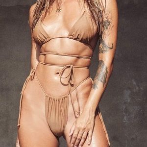 Motel Rocks Parmi Wrap Beige Bikini Set